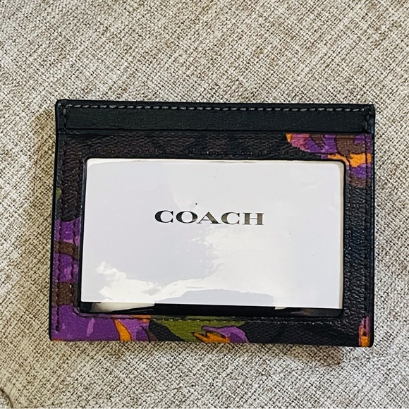 Coach slim floral card case - Picture 2 of 5
